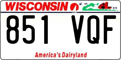WI license plate 851VQF