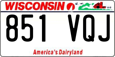 WI license plate 851VQJ