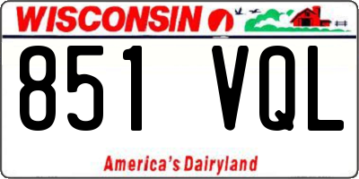 WI license plate 851VQL