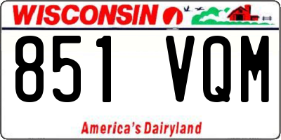 WI license plate 851VQM