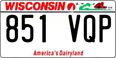 WI license plate 851VQP