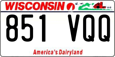 WI license plate 851VQQ