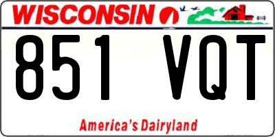 WI license plate 851VQT