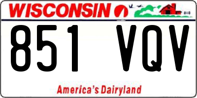 WI license plate 851VQV