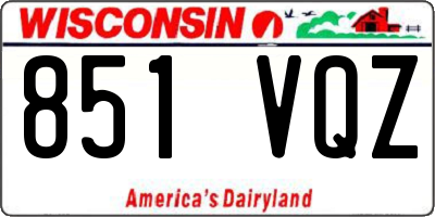 WI license plate 851VQZ
