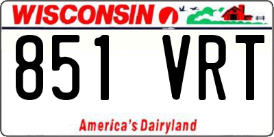 WI license plate 851VRT