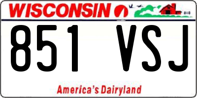 WI license plate 851VSJ