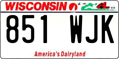 WI license plate 851WJK