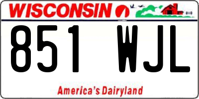 WI license plate 851WJL
