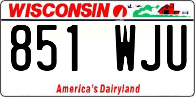 WI license plate 851WJU