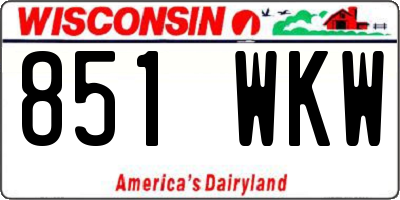 WI license plate 851WKW