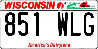 WI license plate 851WLG