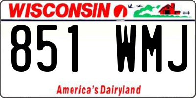 WI license plate 851WMJ