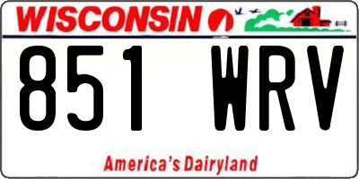 WI license plate 851WRV