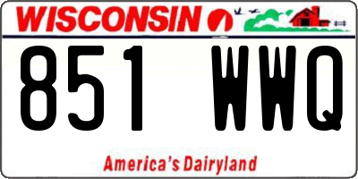 WI license plate 851WWQ