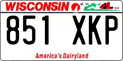 WI license plate 851XKP