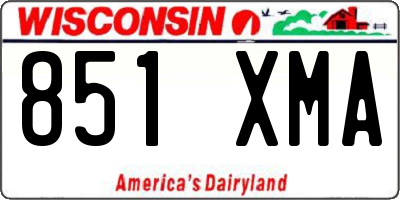 WI license plate 851XMA