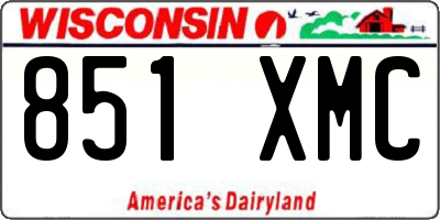 WI license plate 851XMC