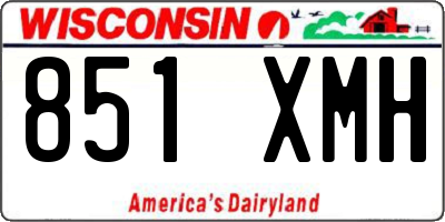 WI license plate 851XMH