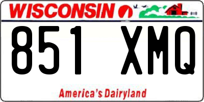 WI license plate 851XMQ