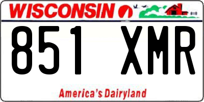 WI license plate 851XMR