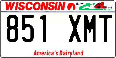 WI license plate 851XMT