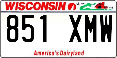 WI license plate 851XMW