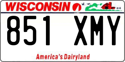 WI license plate 851XMY