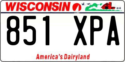 WI license plate 851XPA