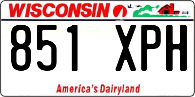 WI license plate 851XPH