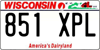 WI license plate 851XPL