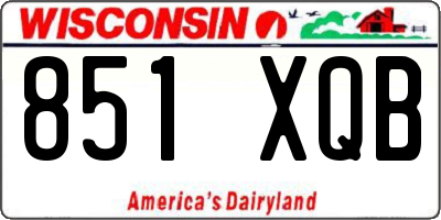WI license plate 851XQB