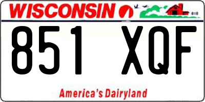 WI license plate 851XQF