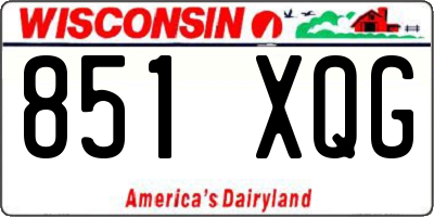 WI license plate 851XQG