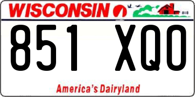 WI license plate 851XQO