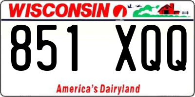 WI license plate 851XQQ