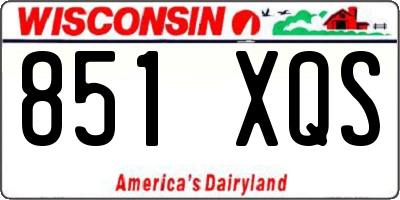 WI license plate 851XQS