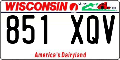 WI license plate 851XQV