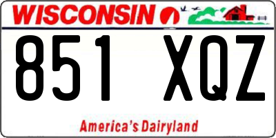 WI license plate 851XQZ