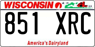 WI license plate 851XRC