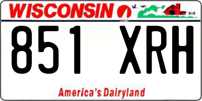 WI license plate 851XRH