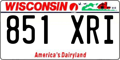 WI license plate 851XRI