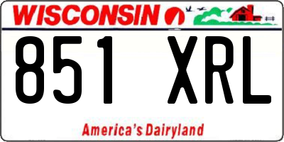 WI license plate 851XRL