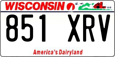 WI license plate 851XRV
