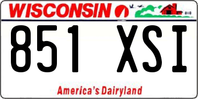 WI license plate 851XSI