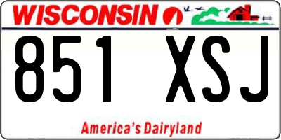 WI license plate 851XSJ