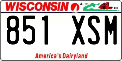 WI license plate 851XSM