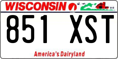 WI license plate 851XST