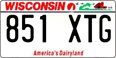 WI license plate 851XTG