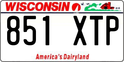 WI license plate 851XTP